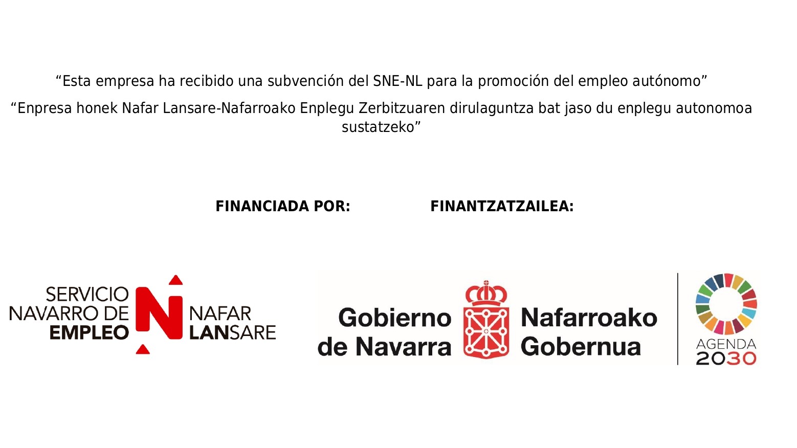 Subvención SNE-NL Gobierno de Navarra